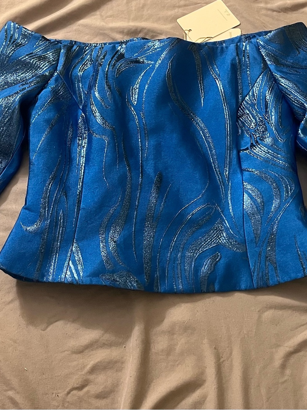 Scanlan Theodore Electric Blue Metallic Detail Top